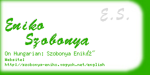 eniko szobonya business card